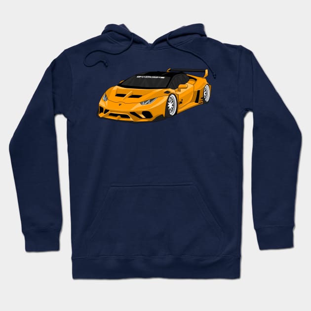 lamborghini huracan ORANGE Hoodie by VENZ0LIC